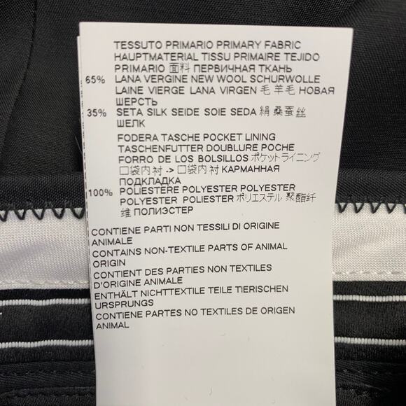 DSQUARED2 Size 34 Black Wool Silk Flat Front Dress Pants - Picture 7 of 8